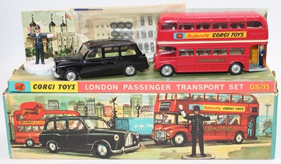 Lot 1990 - A Corgi Toys Gift Set No. 35 London Passenger...