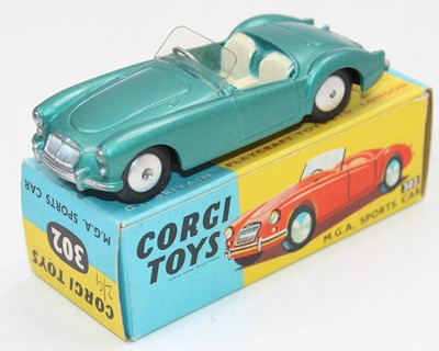 Lot 1993 - A Corgi Toys No. 302 MGA sports car, finished...