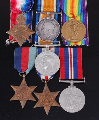 Lot 216 - A family group of medals and effects to...