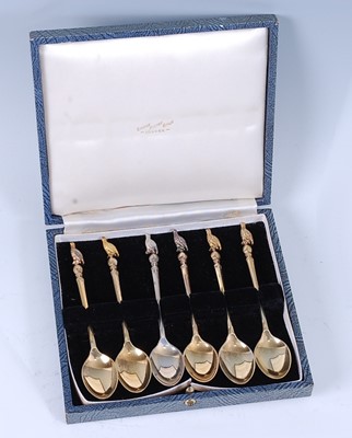Lot 269 - A set of six Elizabeth II silver gilt...
