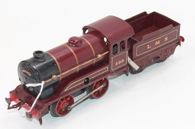 Lot 202 - 1931-7 Hornby No.0 clockwork loco & tender LMS...