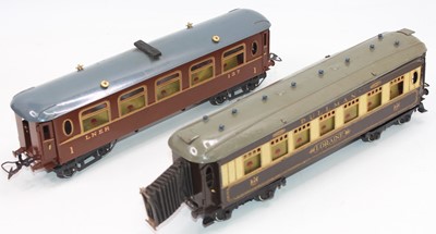 Lot 203 - Two Hornby bogie coaches: 1934-41 No.2 Special...