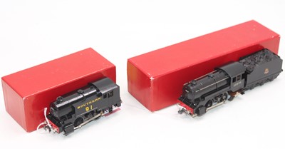 Lot 731 - Two Trix post-war 0-4-0 locos, unlined black:...