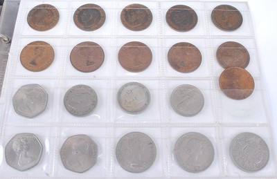 Lot 2177 - Great Britain, a folder of coins to include...