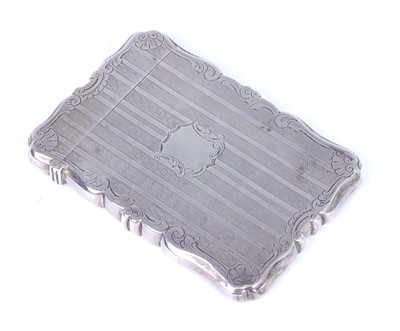 Lot 2146 - A Victorian silver card case by Nathaniel...
