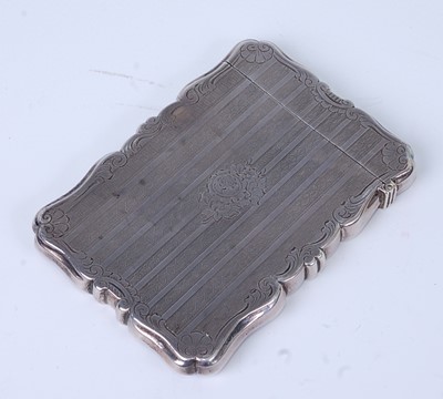 Lot 2146 - A Victorian silver card case by Nathaniel...