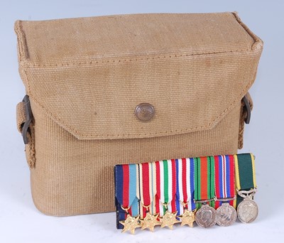 Lot 23 - A miniature group of seven medals mounted for...