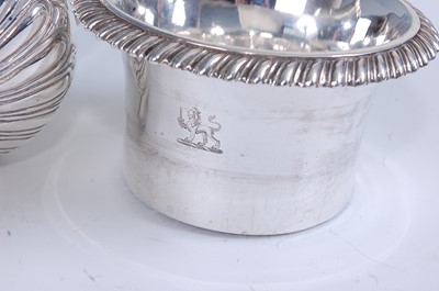Lot 2271 - A late George III silver two-piece wine funnel,...