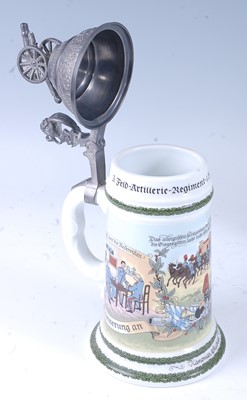 Lot 127 - A German porcelain Artillery Regimental...