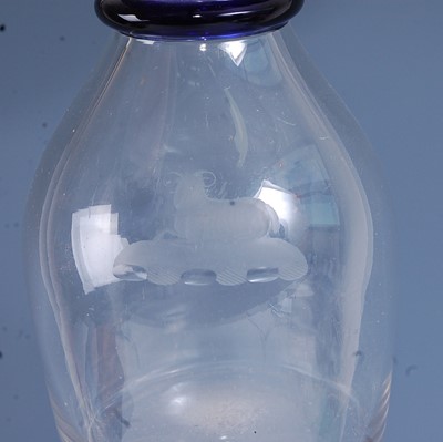 Lot 2243 - * A circa 1765 lead glass decanter, the facet...