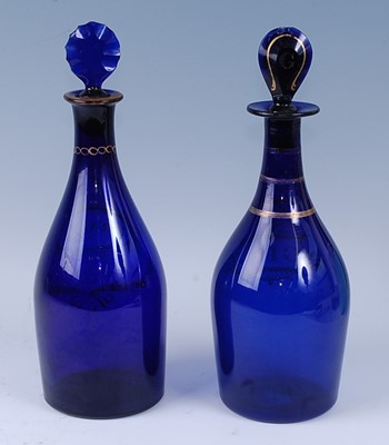Lot 2203 - An early 19th century Bristol Blue glass...