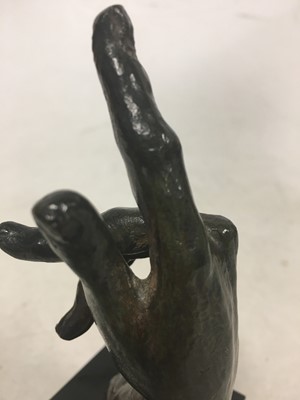 Lot 2411 - After Auguste Rodin (1840-1917) - Hand, bronze,...