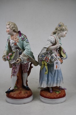 Lot 2056 - A pair of circa 1900 Sitzendorf porcelain...