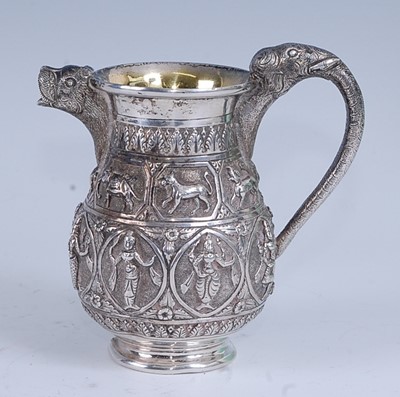 Lot 2460 - A 19th century Indian silver cream jug, the...