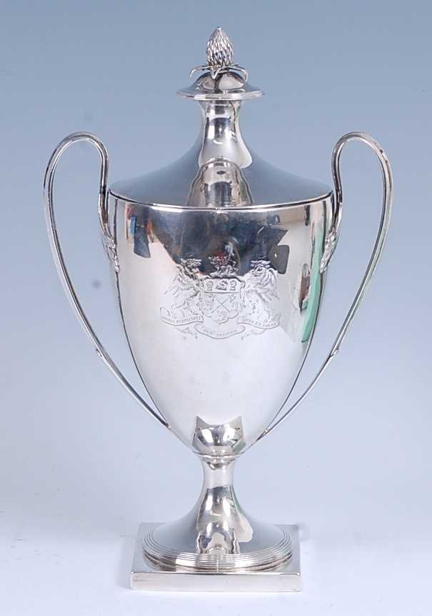 Lot 2161 - A George III silver twin handled pedestal cup...