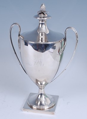 Lot 2161 - A George III silver twin handled pedestal cup...