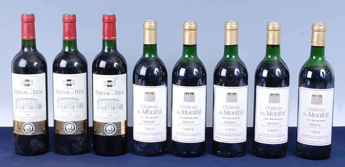 Lot 1008 - Château du Monthil, 1989, Medoc, five bottles;...