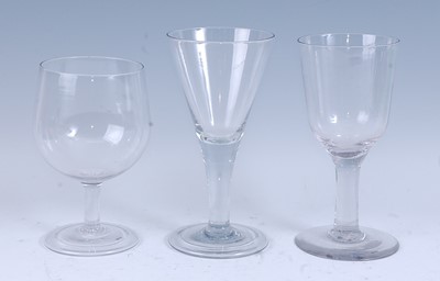 Lot 2246 - * A mid 18th century style glass goblet, the...