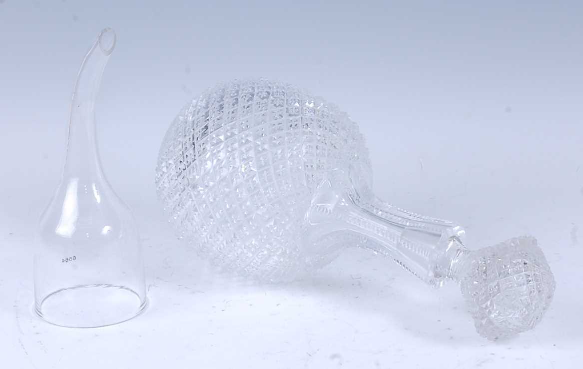 Lot 2268 - * A late 18th century style? glass wine funnel,...