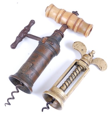 Lot 2282 - A 19th century Thomason type corkscrew, having...
