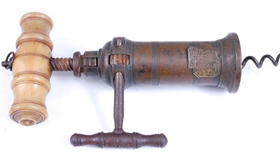 Lot 2282 - A 19th century Thomason type corkscrew, having...