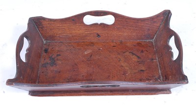 Lot 2226 - * An early 19th century small mahogany tray,...