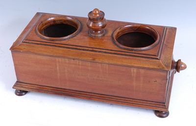 Lot 2223 - * A Victorian fruitwood double bottle holder,...
