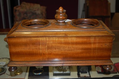 Lot 2223 - * A Victorian fruitwood double bottle holder,...