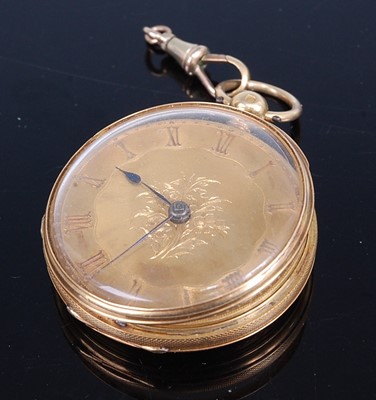 Lot 2382 - An Edwardian 18ct gold cased gent's fob watch,...