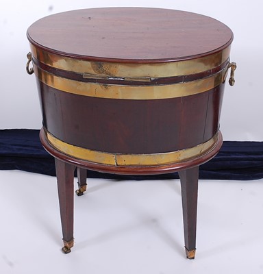 Lot 2222 - * A Regency coopered mahogany and brass bound...