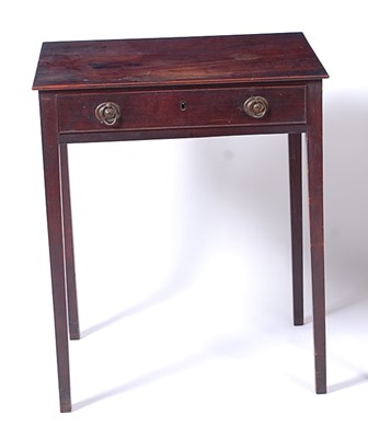 Lot 2579 - * A George III mahogany single drawer side...