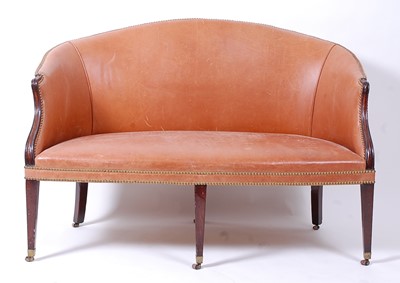 Lot 2638 - * A George III mahogany canopy sofa, in the...