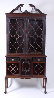 Lot 2606 - An Edwardian mahogany Chippendale Revival...
