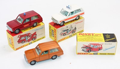 Lot 1767 - 3 Dinky Toys Range Rover models to include: No....