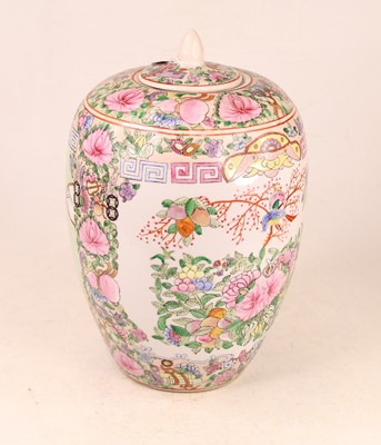 Lot 1 - A Chinese export porcelain vase and cover, of...