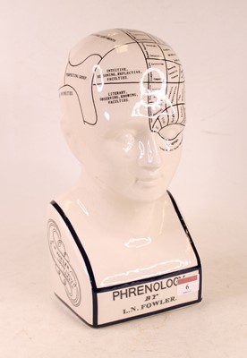 Lot 6 - A reproduction ceramic phrenology bust after L....