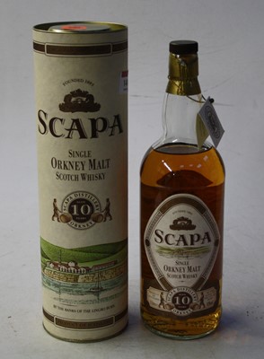 Lot 1418 - Scapa aged 10 years single Orkney malt Scotch...
