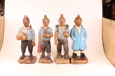 Lot 33 - A set of four modern carved softwood and...