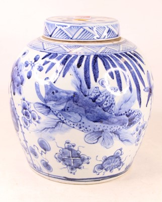 Lot 43 - A large modern Chinese type export jar and...