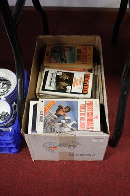 Lot 75 - A box of miscellaneous mainly paperback books,...