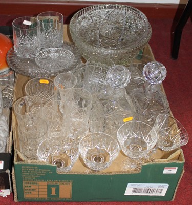 Lot 79 - A box of miscellaneous glassware, to include...