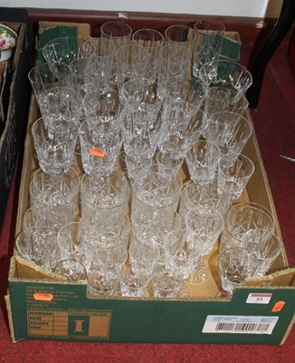 Lot 81 - A box of miscellaneous cut glass ware, to...