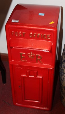 Lot 82 - A reproduction red painted postbox, h.58cm