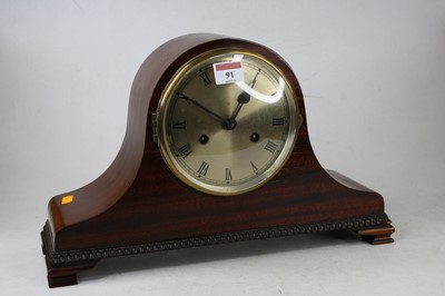 Lot 91 - A 1920s mahogany cased mantel clock, having a...