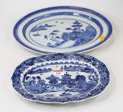 Lot 110 - A Chinese export stoneware meat plate, of...