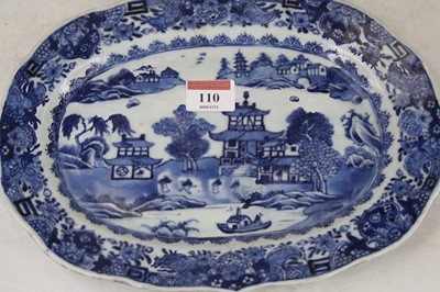 Lot 110 - A Chinese export stoneware meat plate, of...