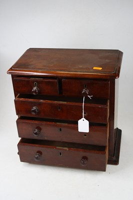 Lot 118 - A Victorian apprentice piece mahogany chest of...