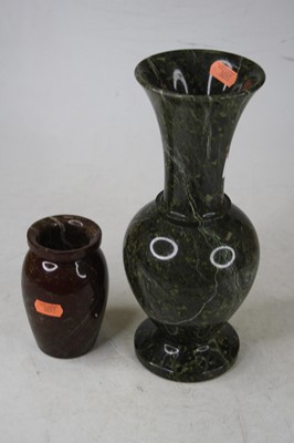 Lot 125 - A small 20th century Cornish serpentine vase,...