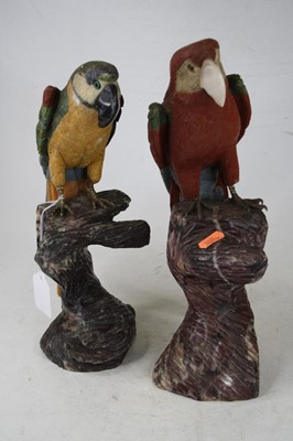 Lot 126 - A pair of textured and painted models of...