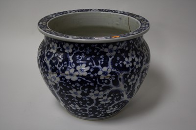 Lot 130 - A large Chinese stoneware jardiniere, of squat...